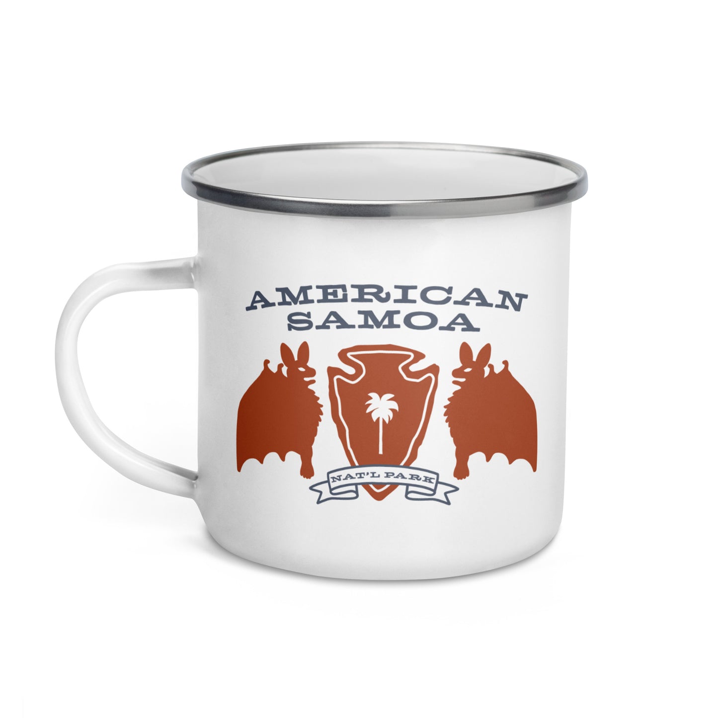 American Samoa National Park Heraldry Enamel Camp Mug Front