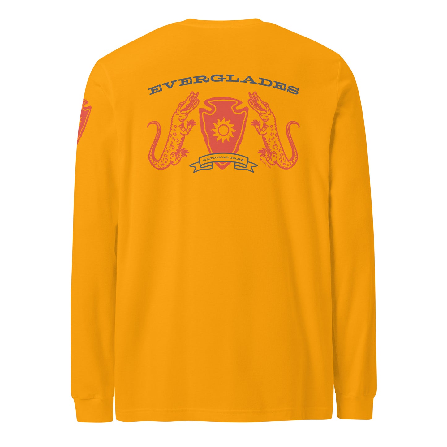 Everglades National Park Heraldry Long Sleeve Shirt Gold Back