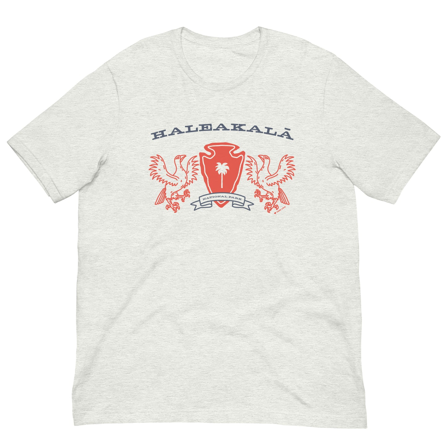 Haleakala National Park Heraldry Arrowhead Tee Shirt Gray