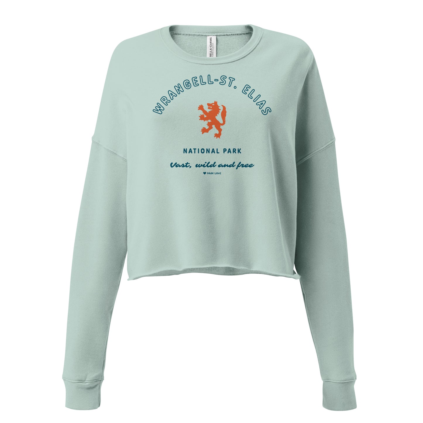 Wrangell St Elias National Park Heraldry Women's Cropped Sweatshirt