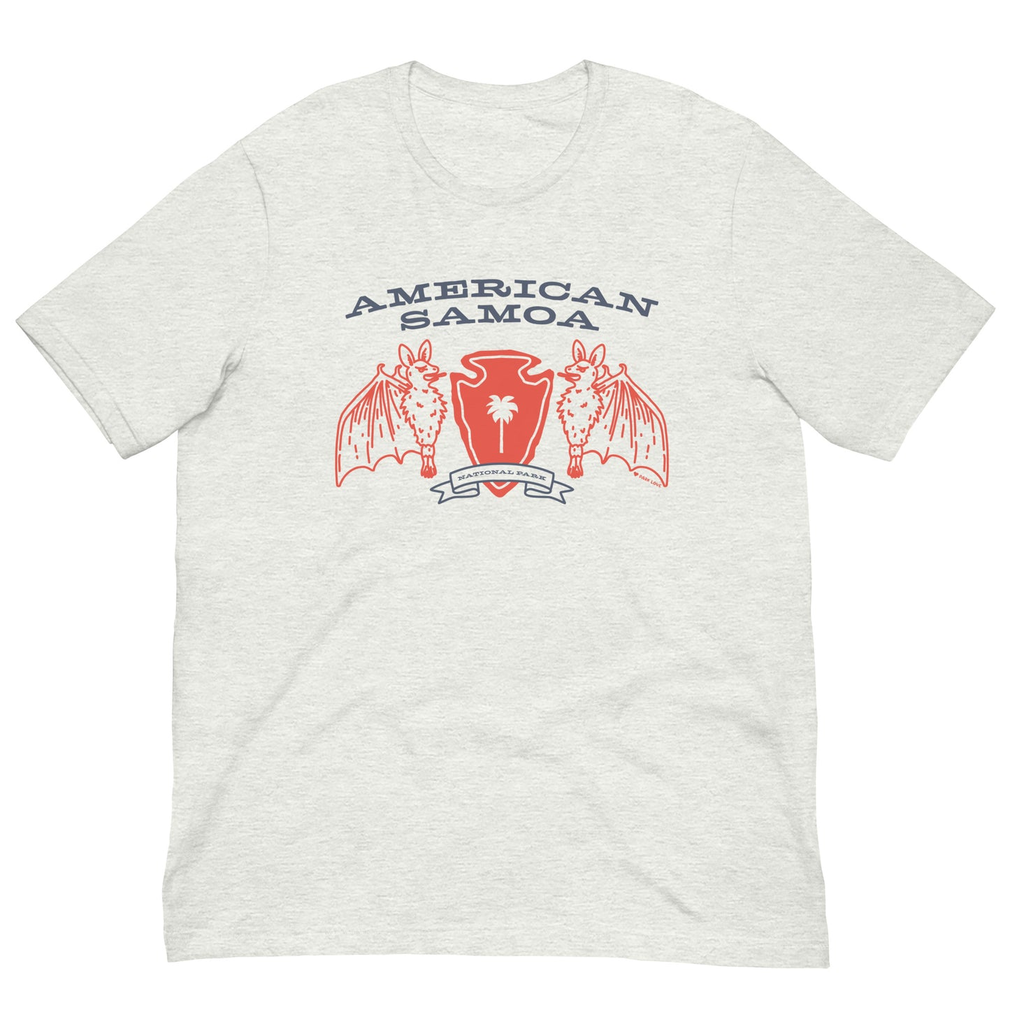 American Samoa National Park Heraldry Arrowhead Tee Shirt Gray