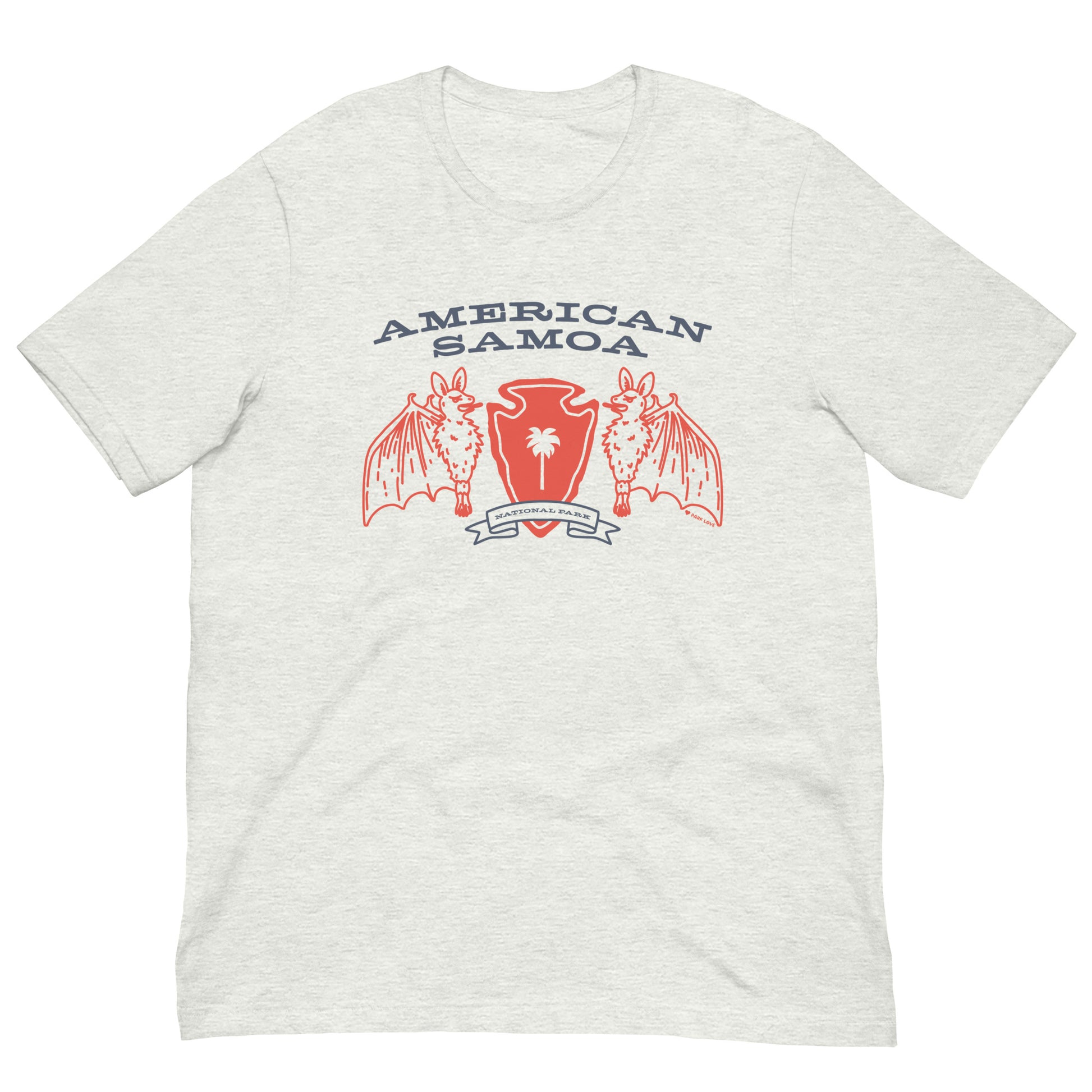 American Samoa National Park Heraldry Arrowhead Tee Shirt Gray