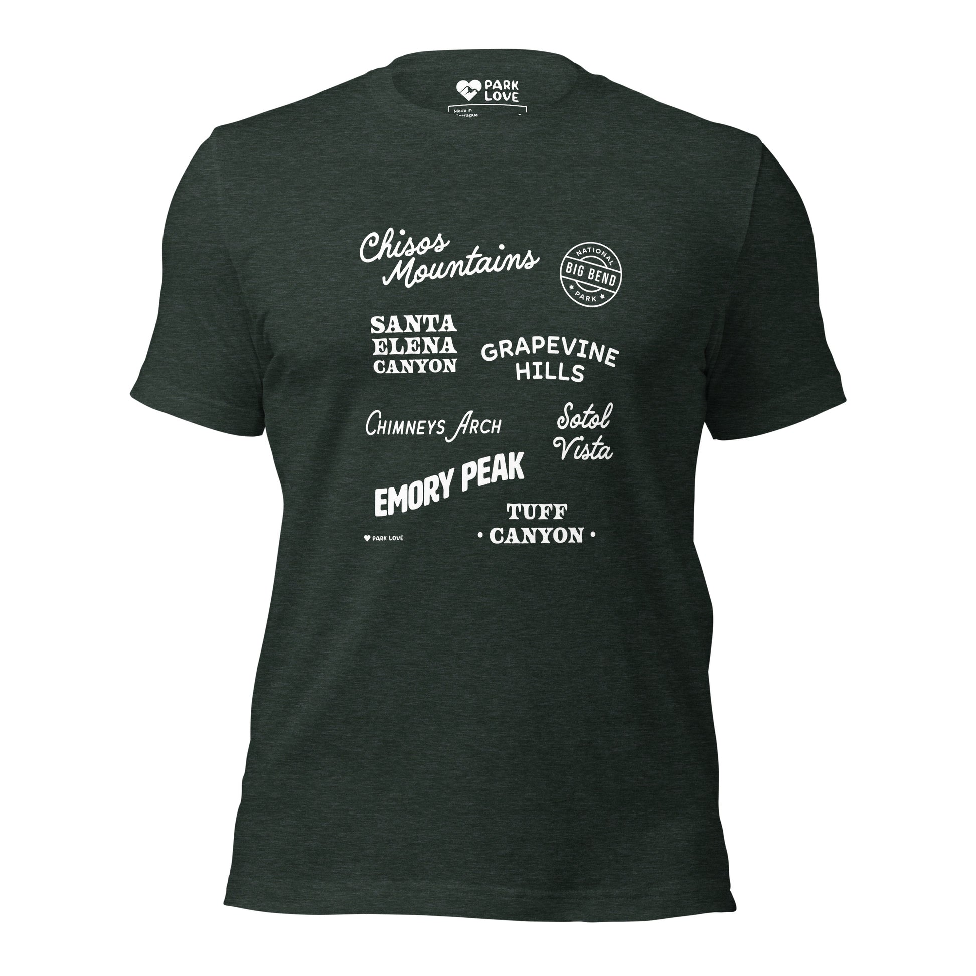 Big Bend National Park Destinations Tee Shirt Green