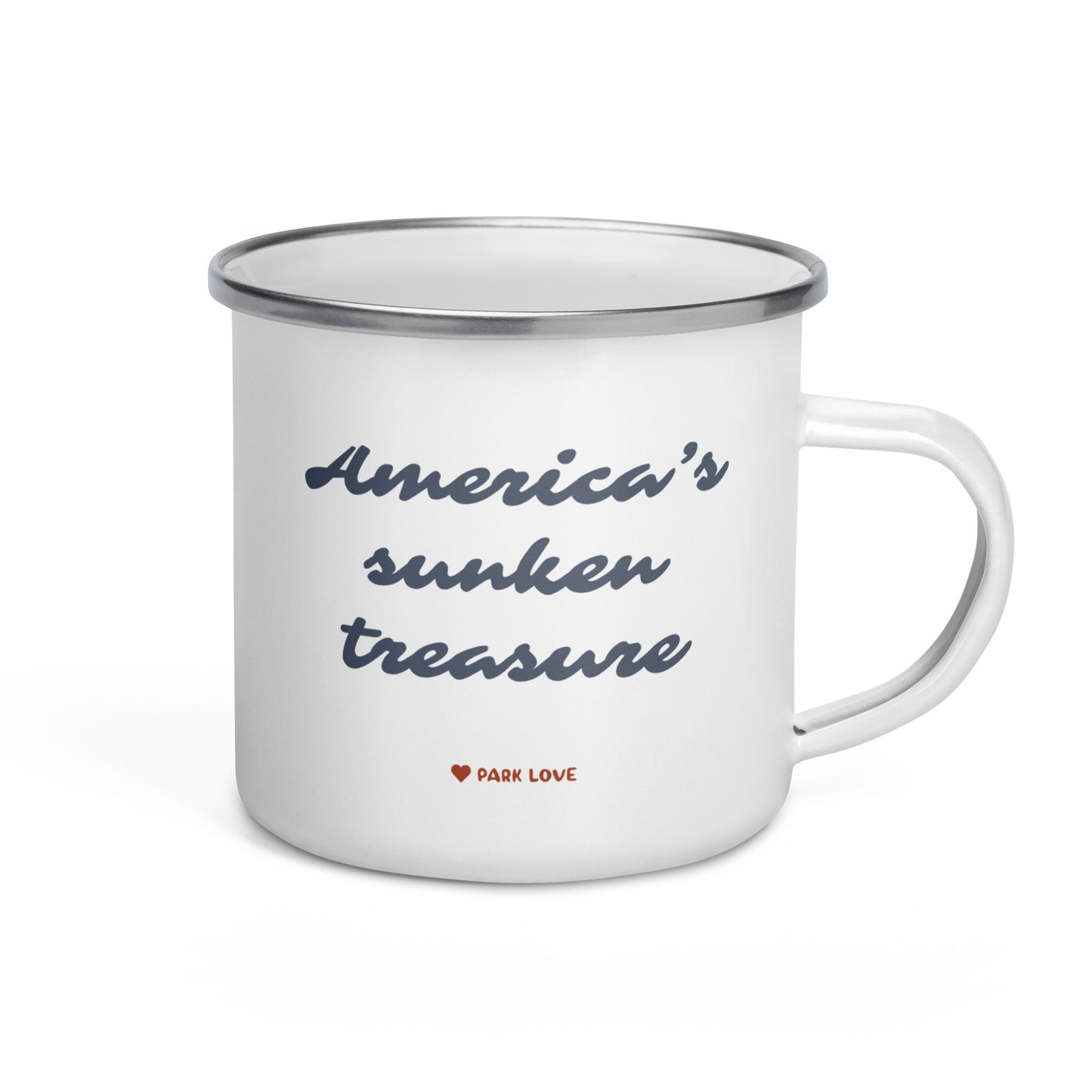 Biscayne National Park Heraldry Enamel Camp Mug Back
