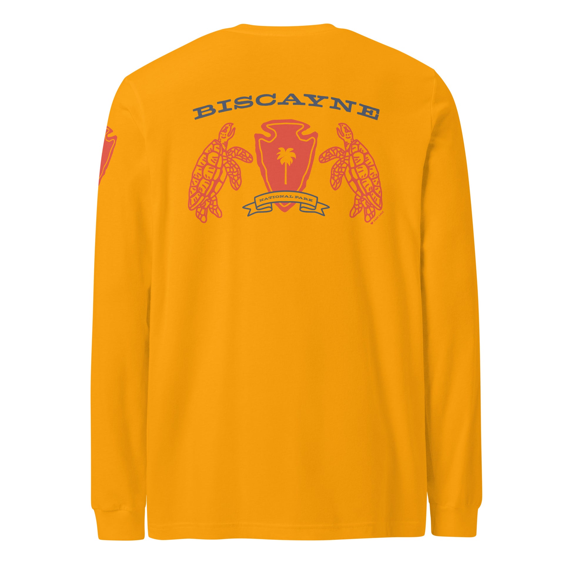 Biscayne National Park Heraldry Long Sleeve Shirt Gold Back