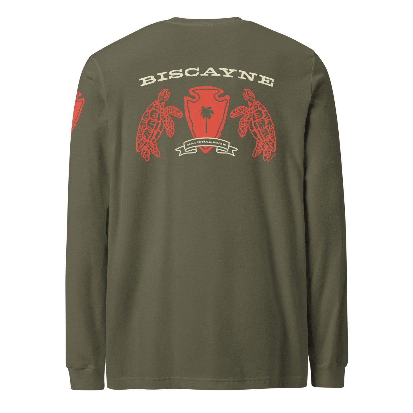 Biscayne National Park Heraldry Long Sleeve Shirt Green Back