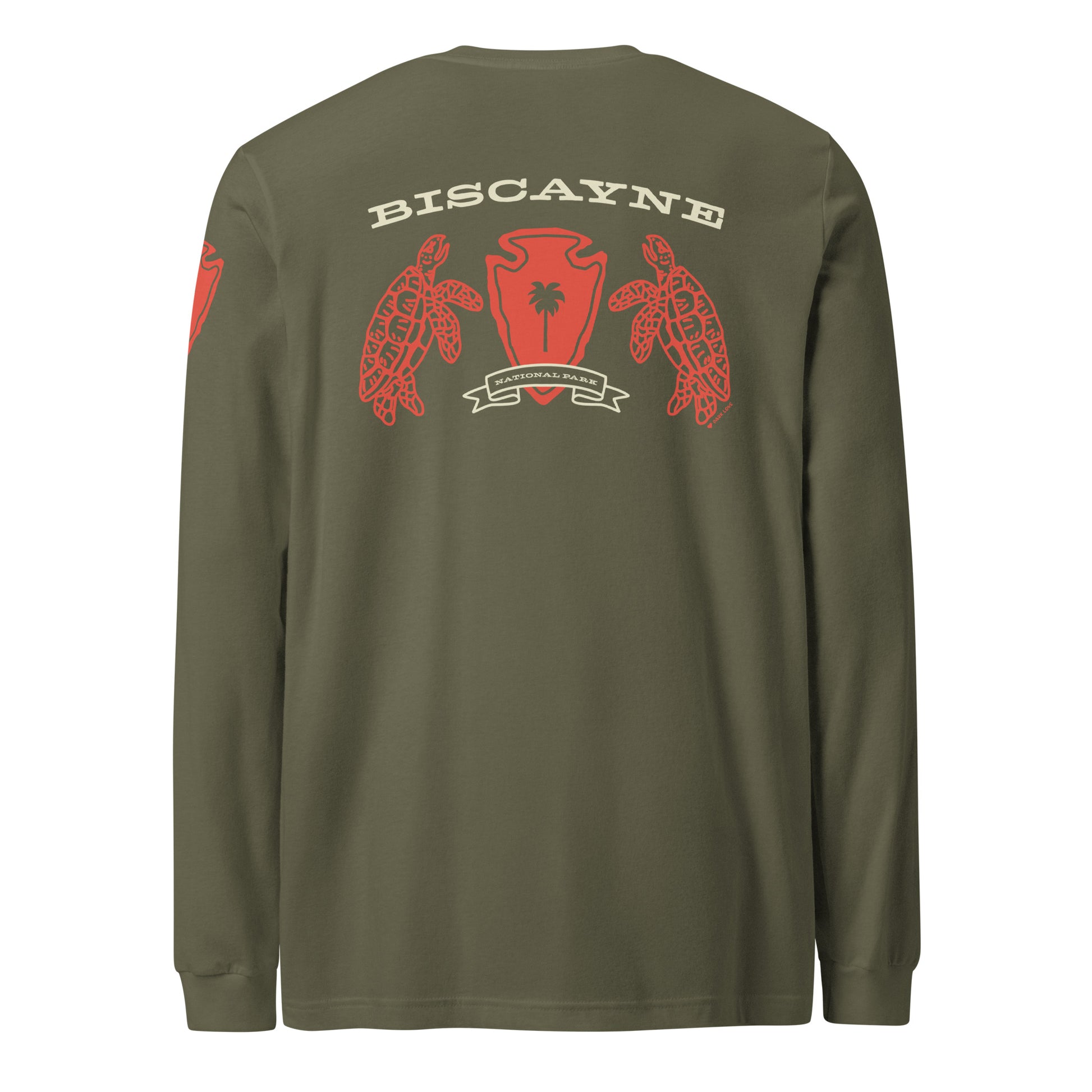 Biscayne National Park Heraldry Long Sleeve Shirt Green Back