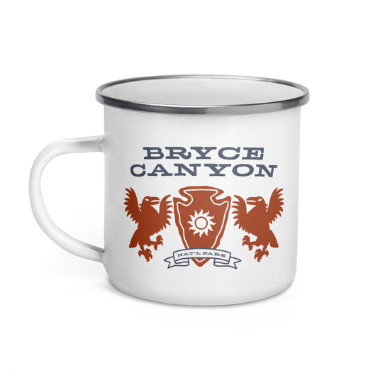 Bryce Canyon National Park Heraldry Enamel Camp Mug Front