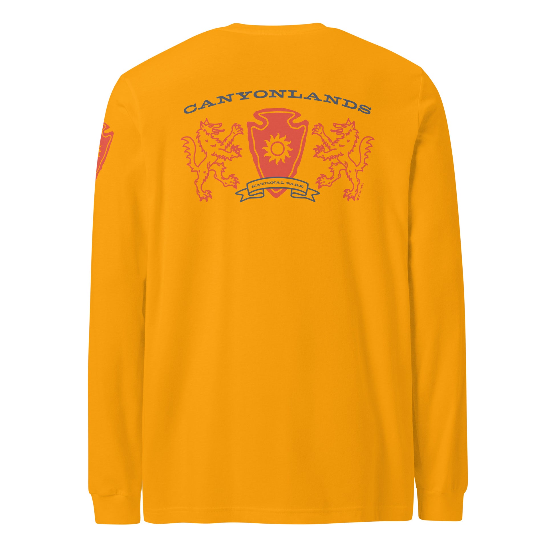 Canyonlands National Park Heraldry Long Sleeve Shirt Gold Back