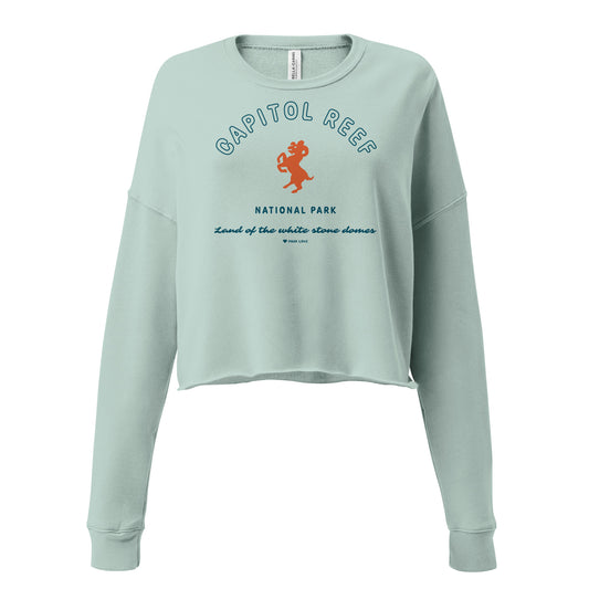 Capitol Reef National Park Heraldry Women's Cropped Sweatshirt