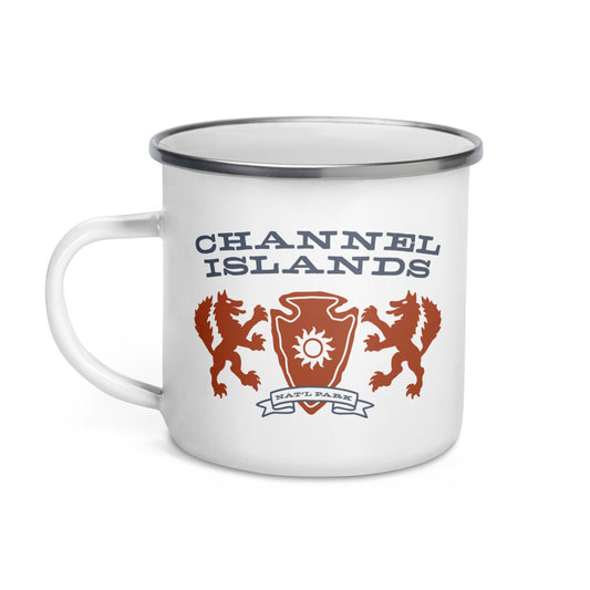 Channel Islands National Park Heraldry Enamel Camp Mug Front
