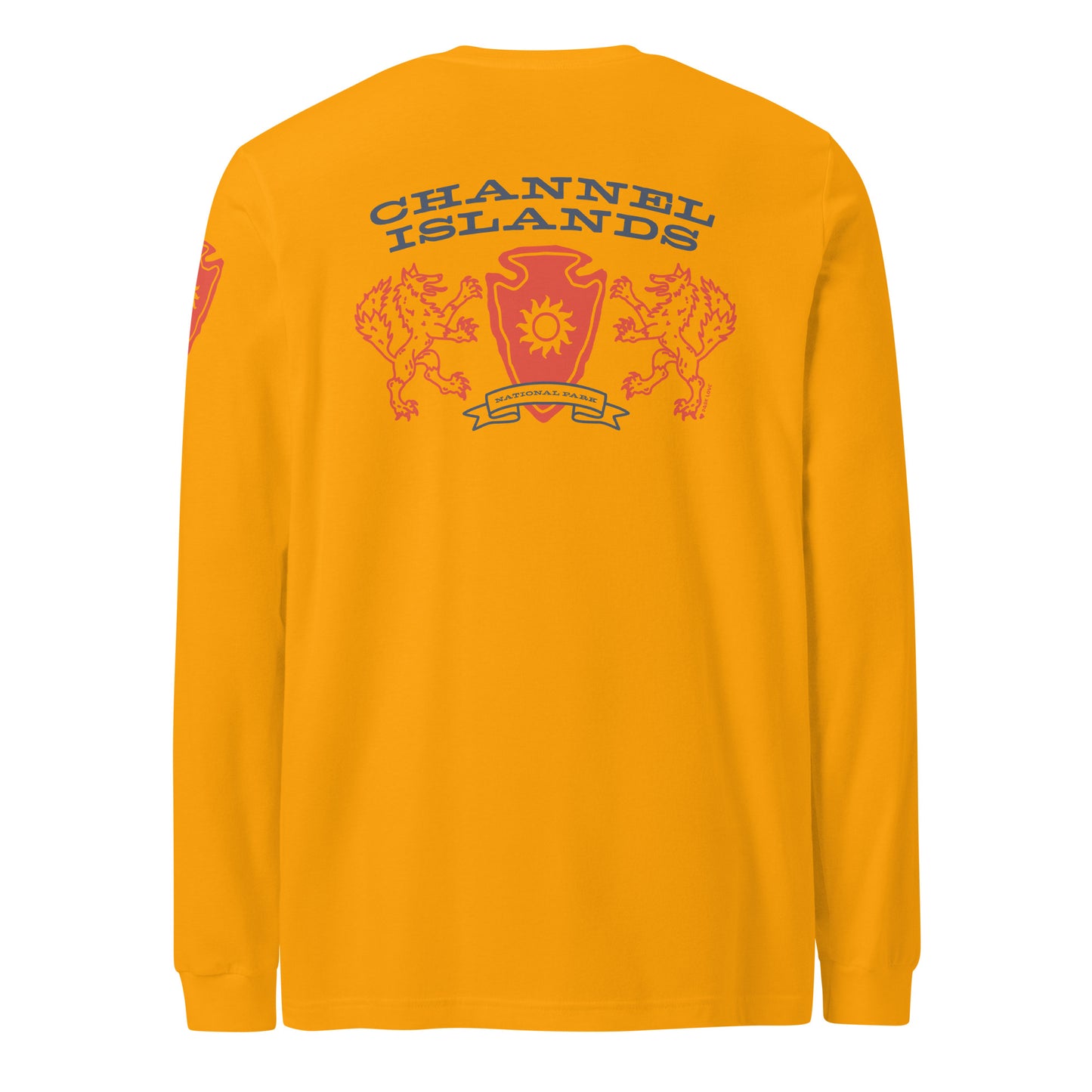 Channel Islands National Park Heraldry Long Sleeve Shirt Gold Back
