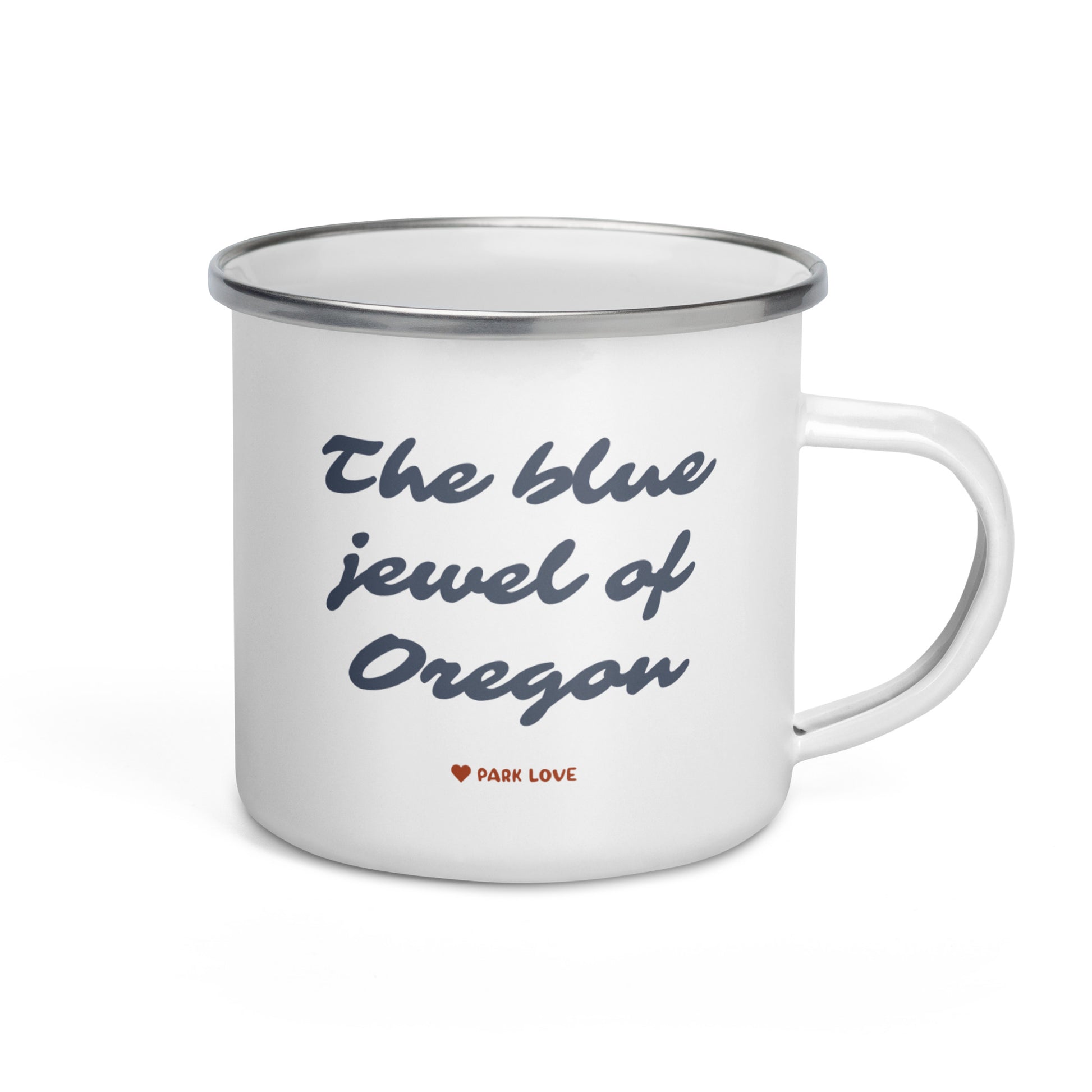 Crater Lake National Park Heraldry Enamel Camp Mug Back