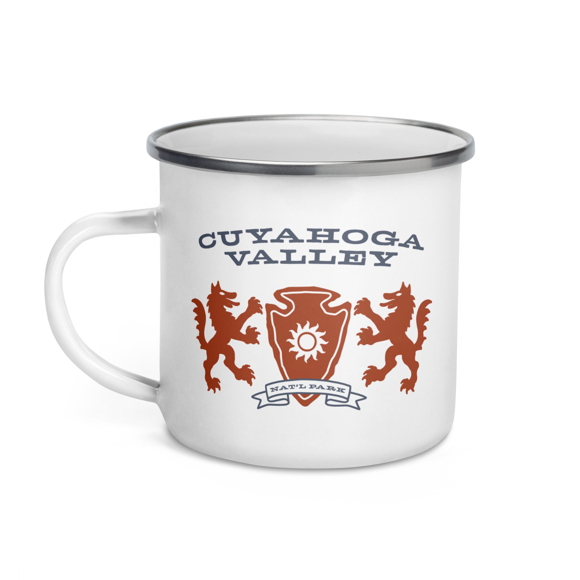 Cuyahoga Valley National Park Heraldry Enamel Camp Mug Front