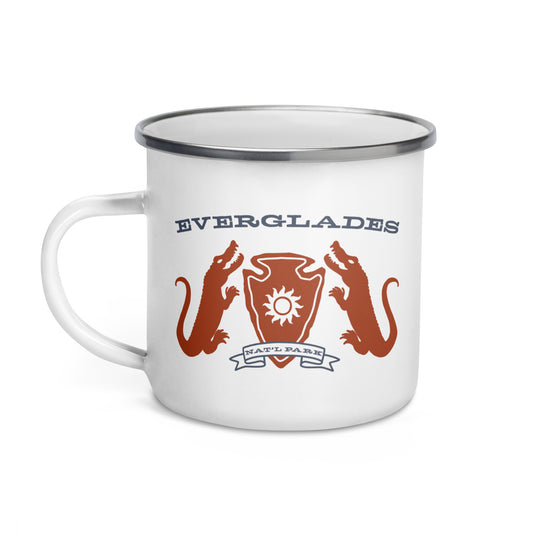Everglades National Park Heraldry Enamel Camp Mug Front