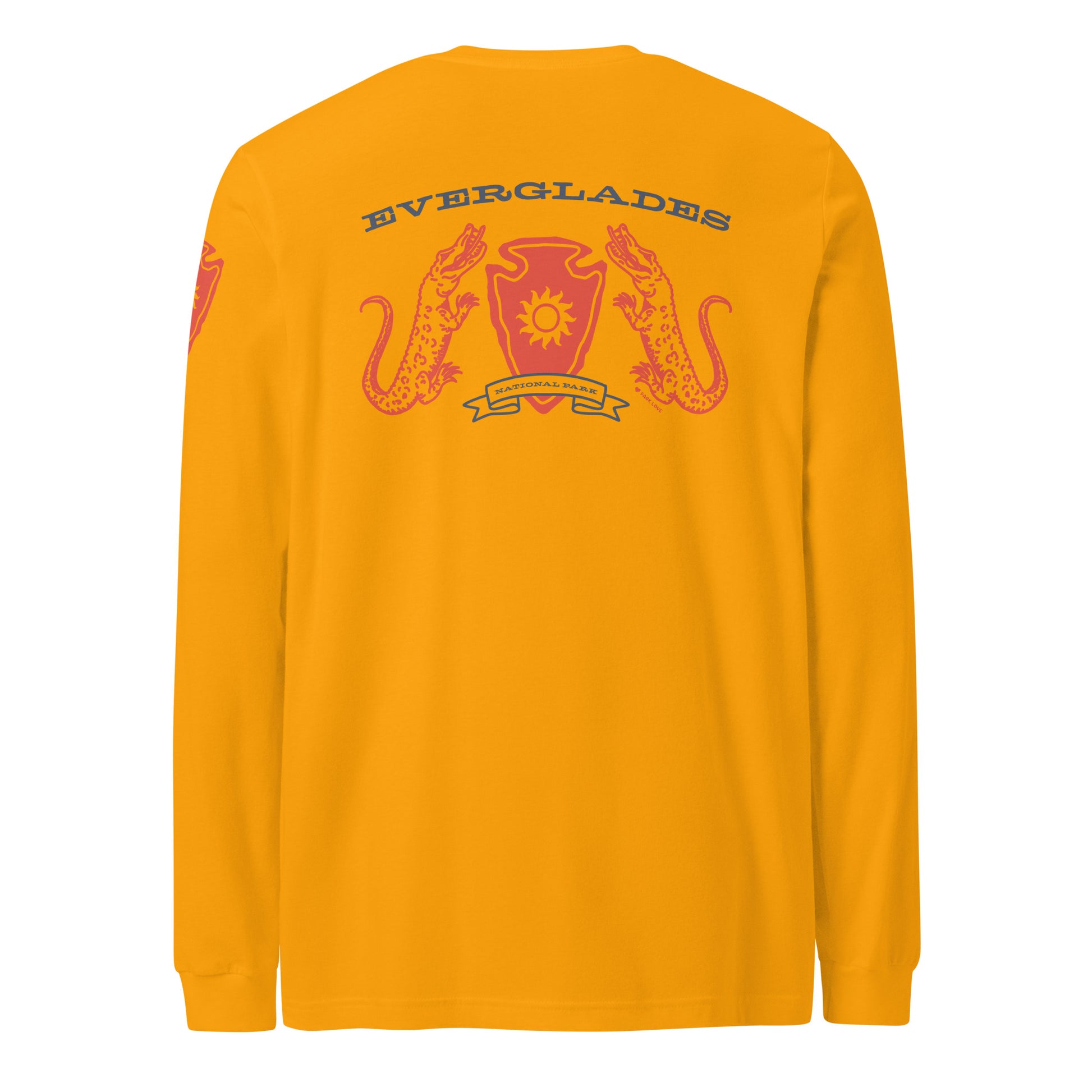 Everglades National Park Heraldry Long Sleeve Shirt Gold Back