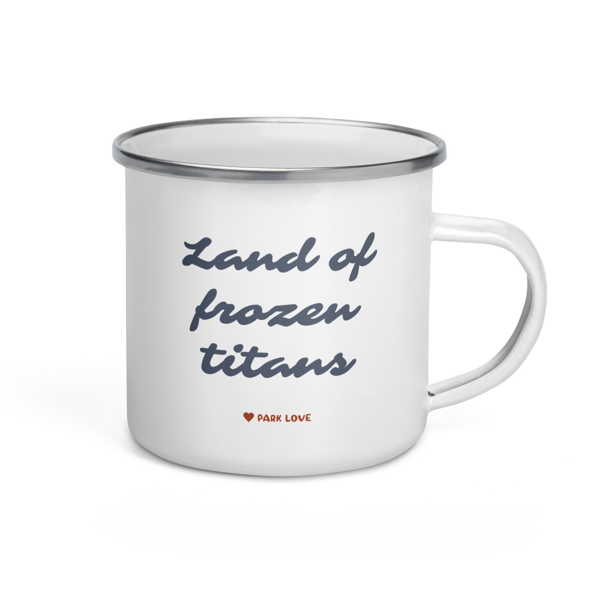Glacier Bay National Park Heraldry Enamel Camp Mug Back
