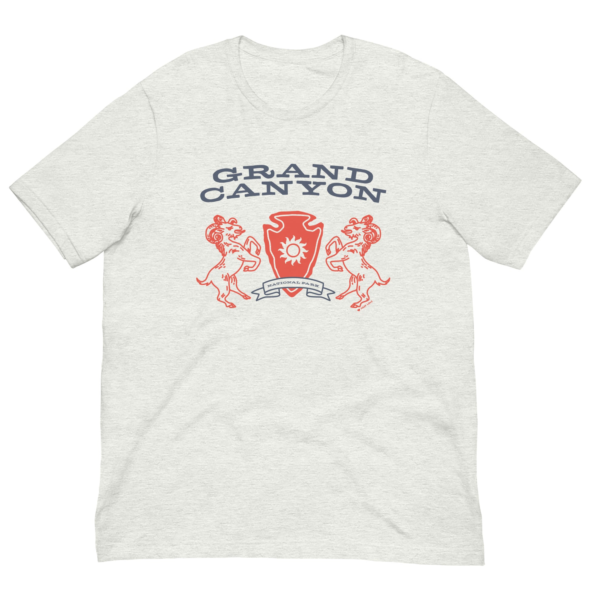 Grand Canyon National Park Heraldry Arrowhead Tee Shirt Gray