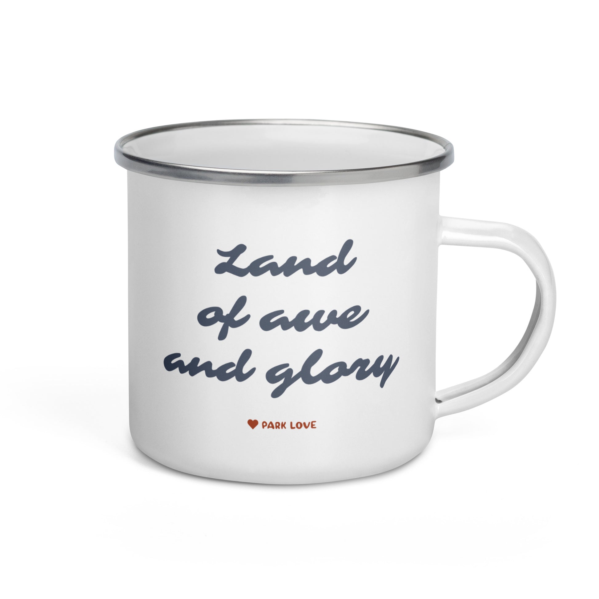 Grand Teton National Park Heraldry Enamel Camp Mug Back