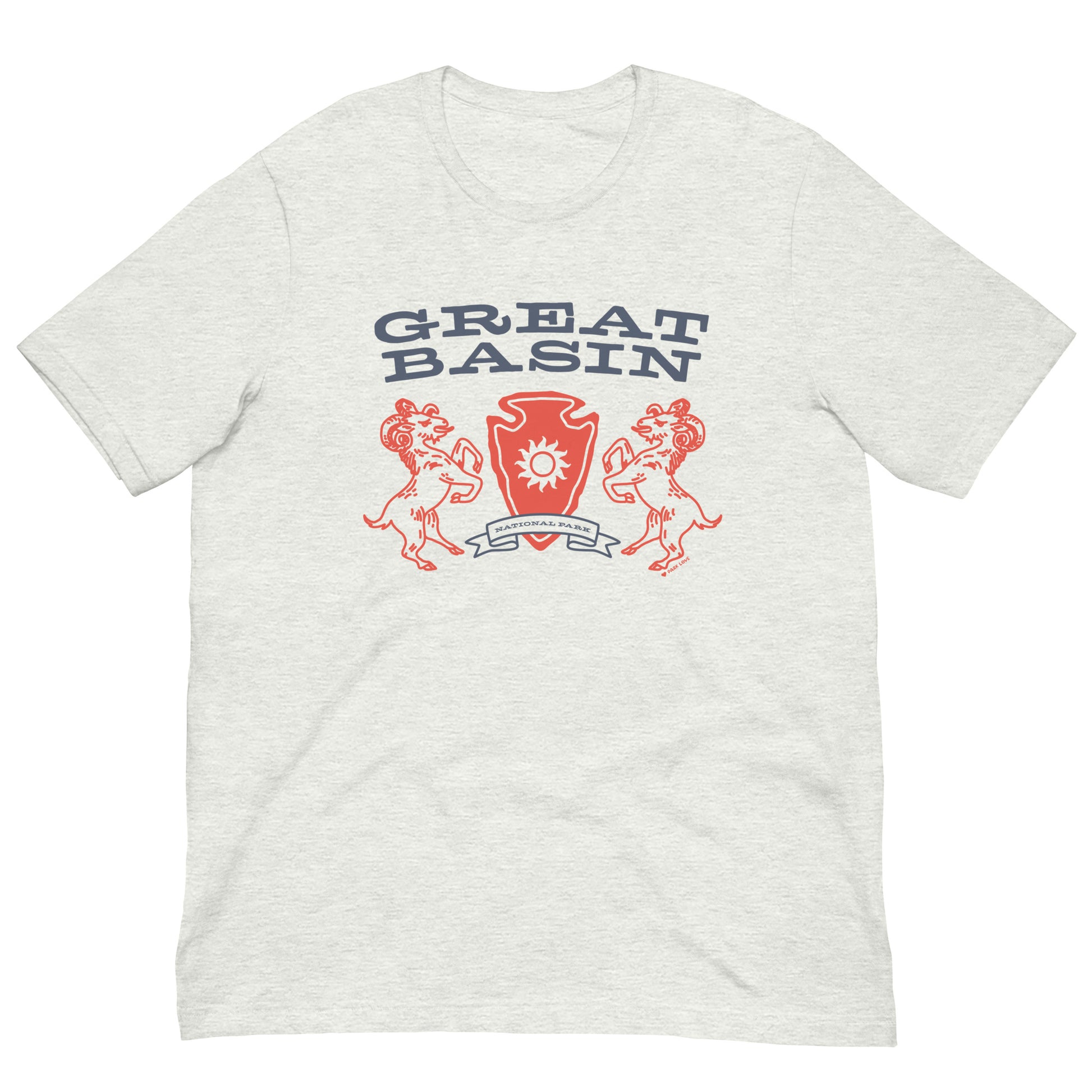 Great Basin National Park Heraldry Arrowhead Tee Shirt Gray