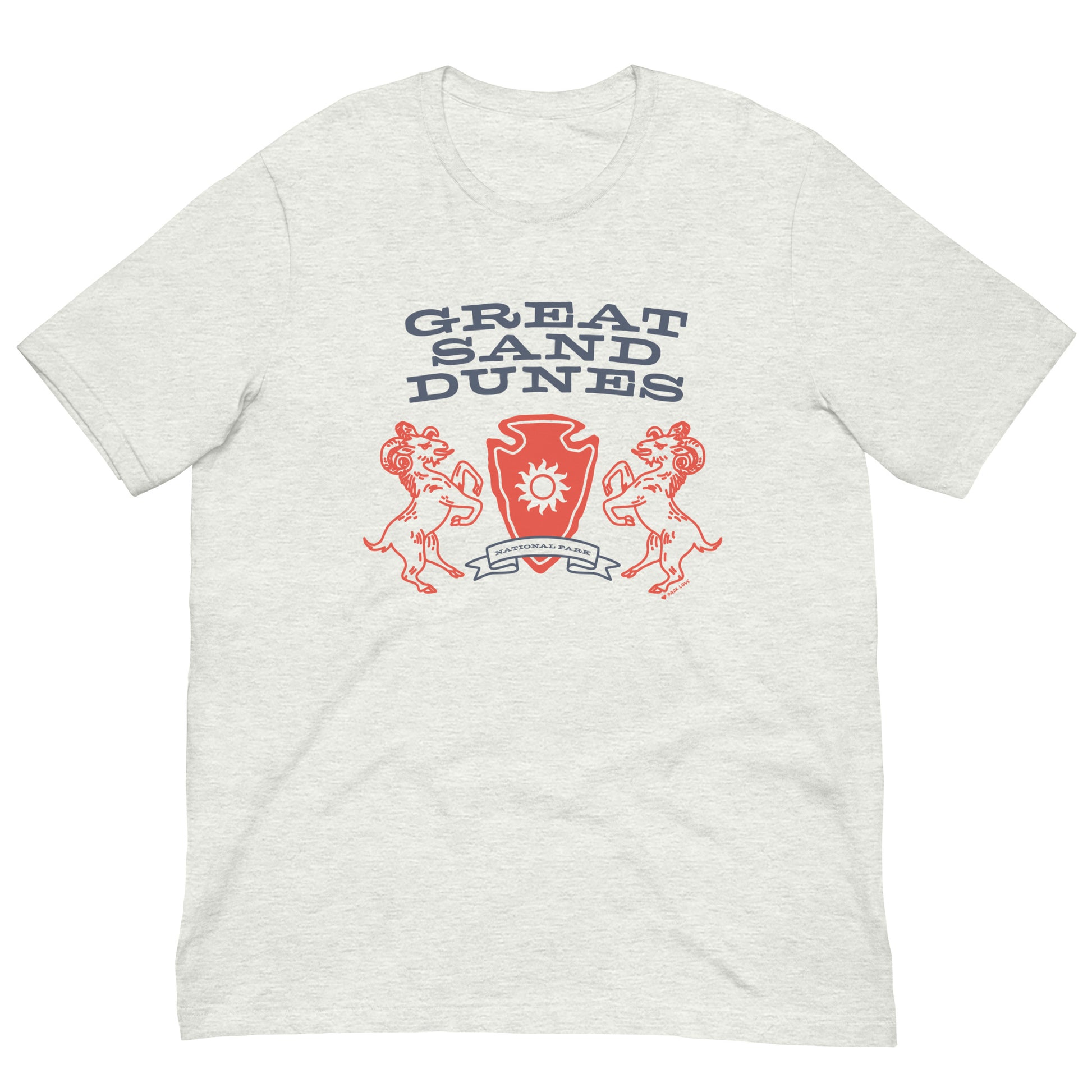 Great Sand Dunes National Park Heraldry Arrowhead Tee Shirt Gray