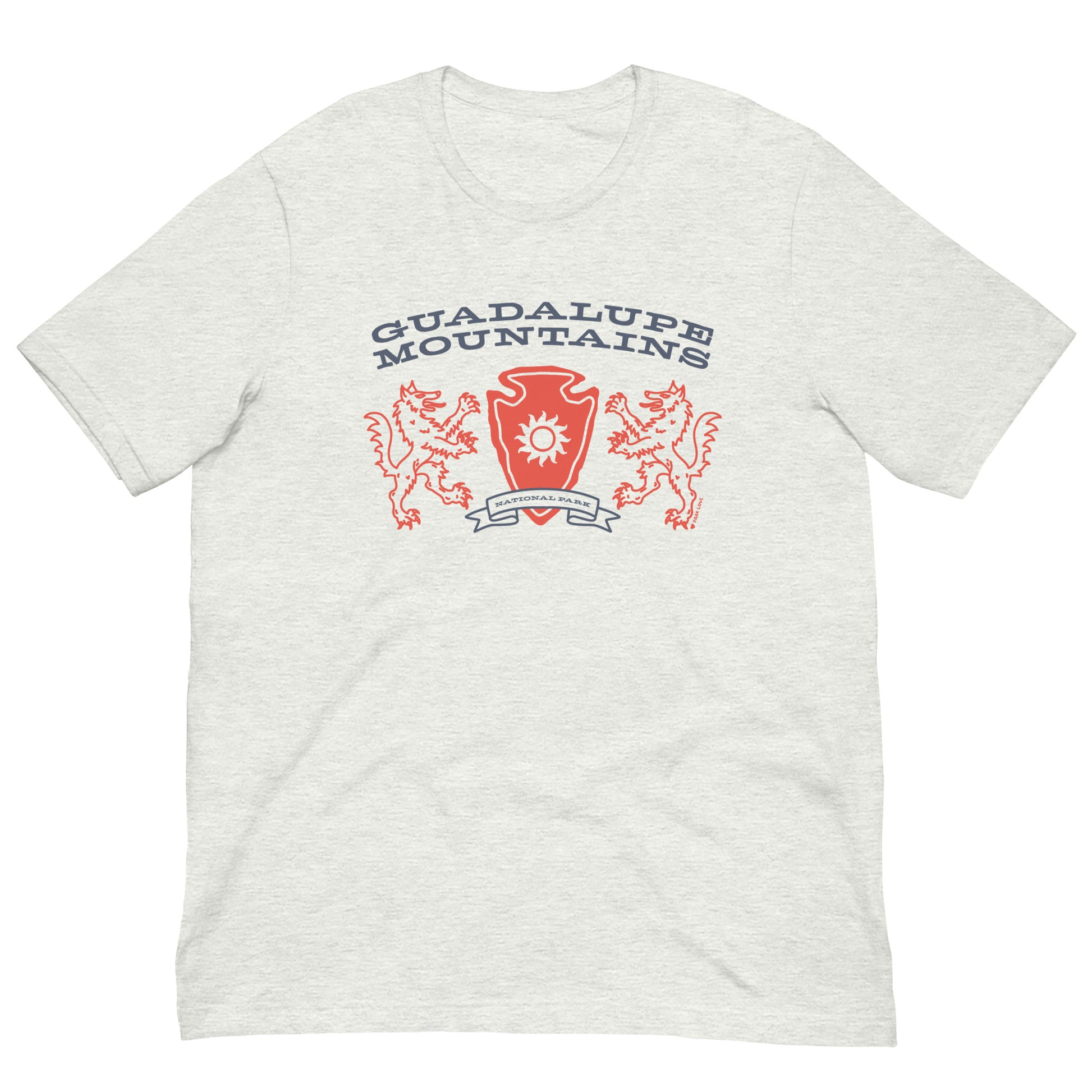 Guadalupe Mountains National Park Heraldry Arrowhead Tee Shirt Gray