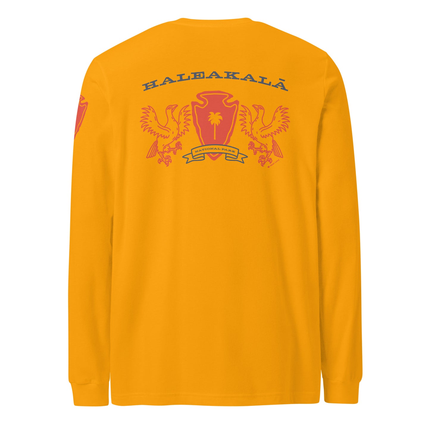 Haleakala National Park Heraldry Long Sleeve Shirt Gold Back