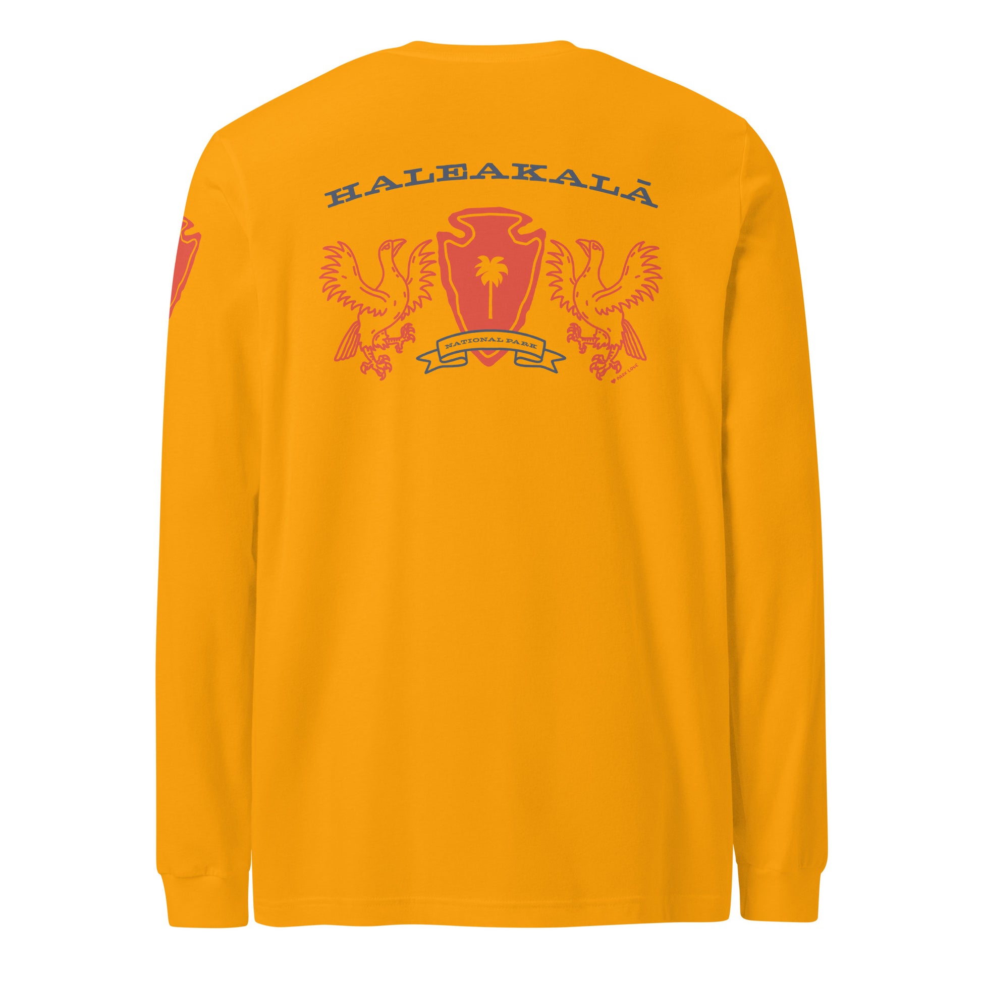 Haleakala National Park Heraldry Long Sleeve Shirt Gold Back