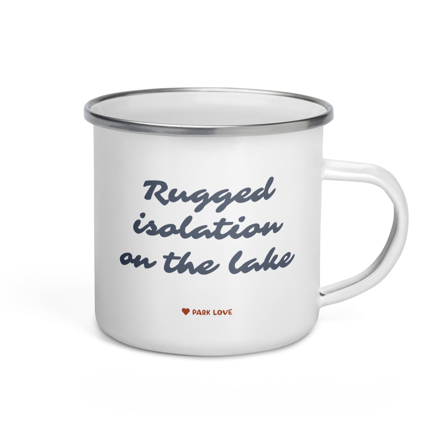 Isle Royale National Park Heraldry Enamel Camp Mug Back