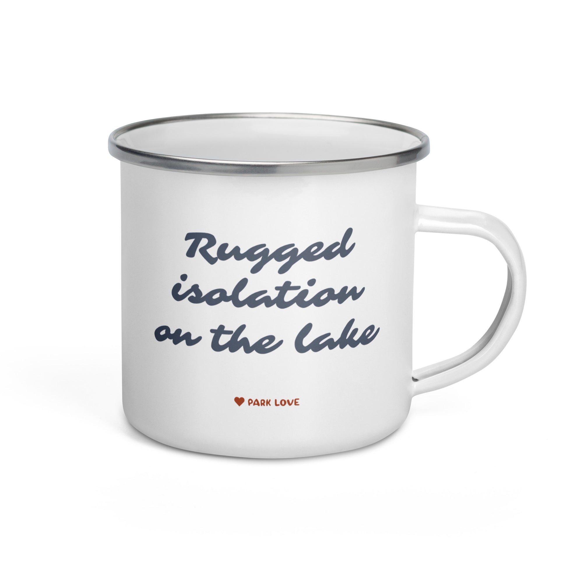 Isle Royale National Park Heraldry Enamel Camp Mug Back