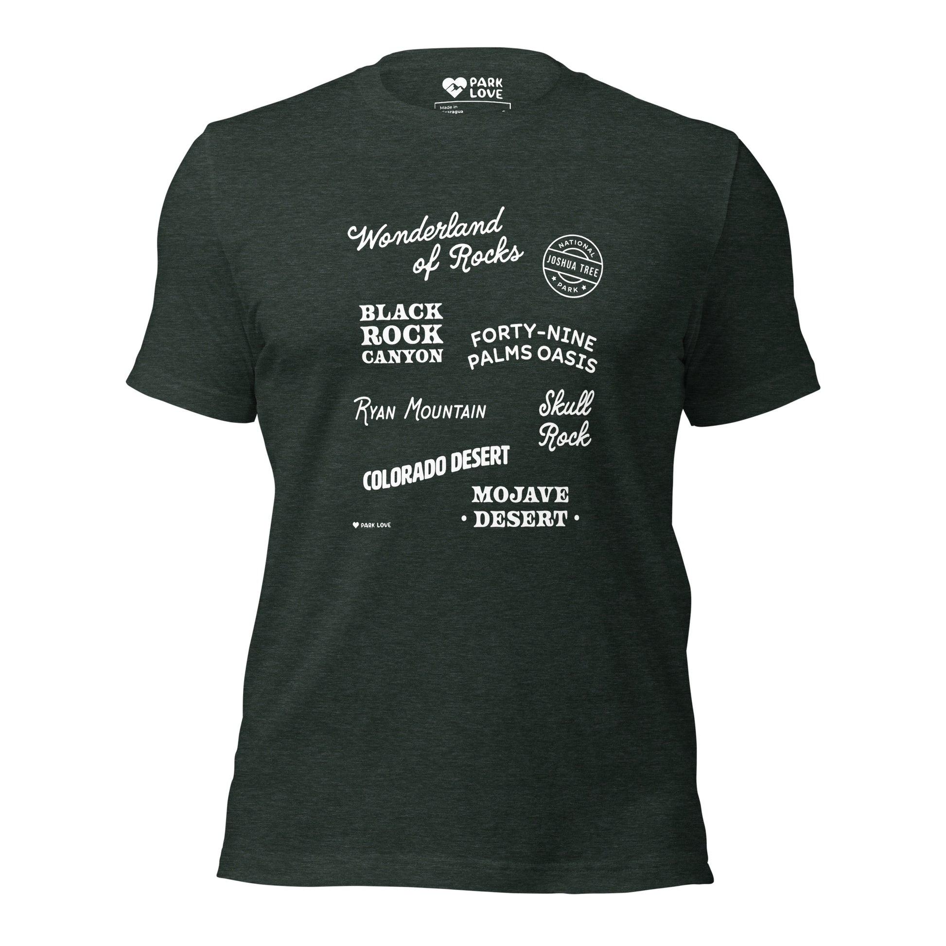Joshua Tree National Park Destinations Tee Shirt Green