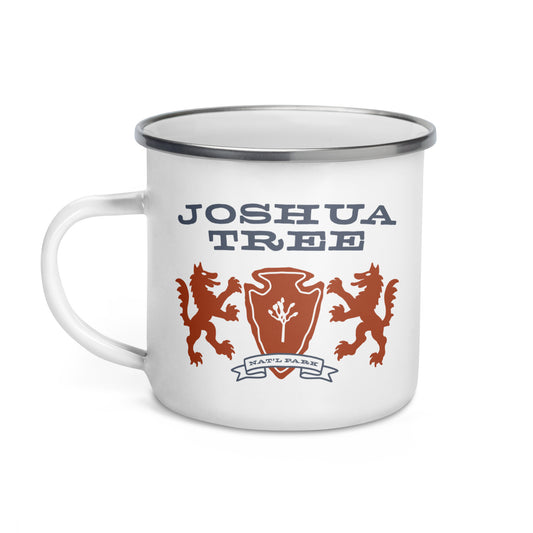 Joshua Tree National Park Heraldry Enamel Camp Mug Front