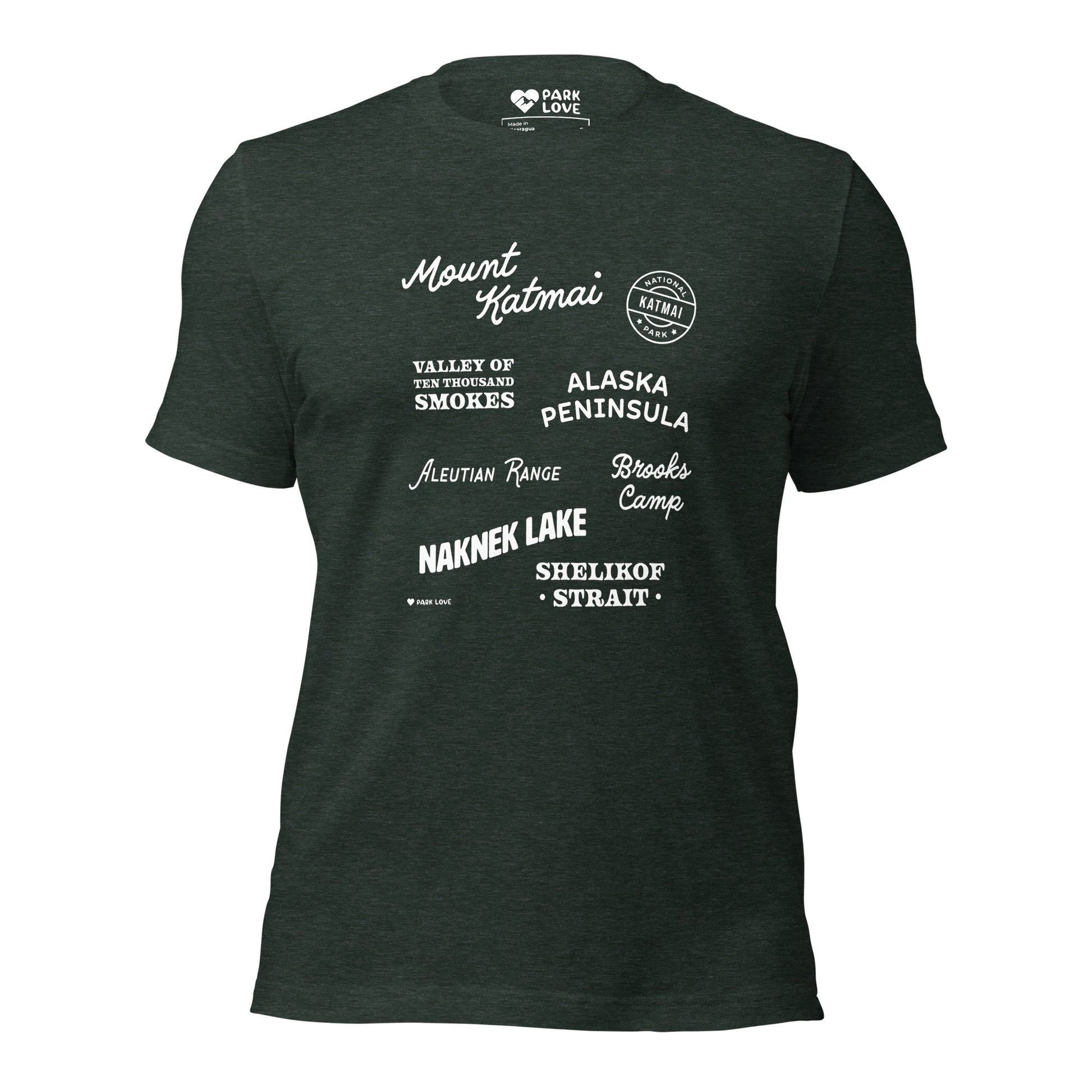 Katmai National Park Destinations Tee Shirt Green