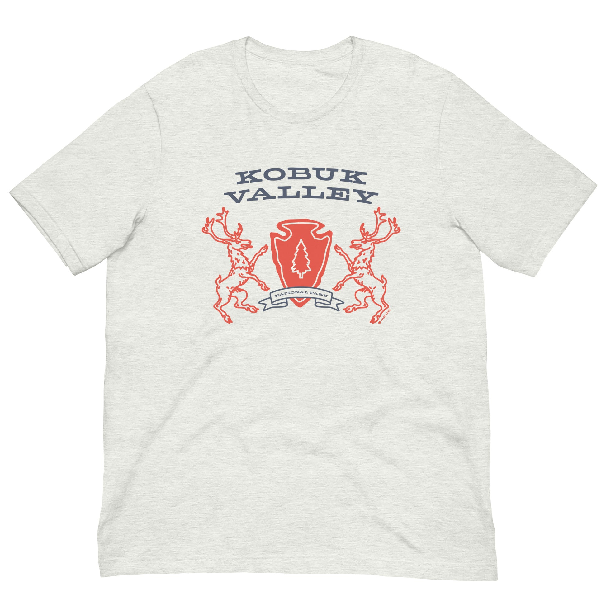 Kobuk Valley National Park Heraldry Arrowhead Tee Shirt Gray
