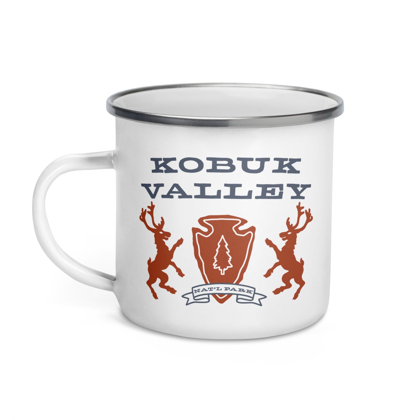 Kobuk Valley National Park Heraldry Enamel Camp Mug Front