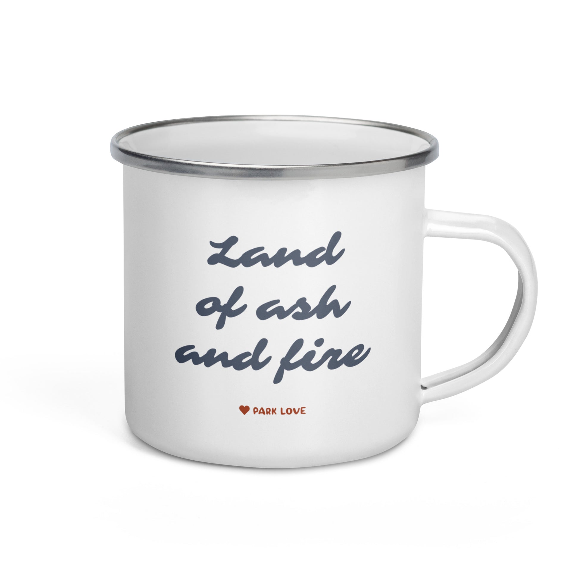 Lassen Volcanic National Park Heraldry Enamel Camp Mug Back