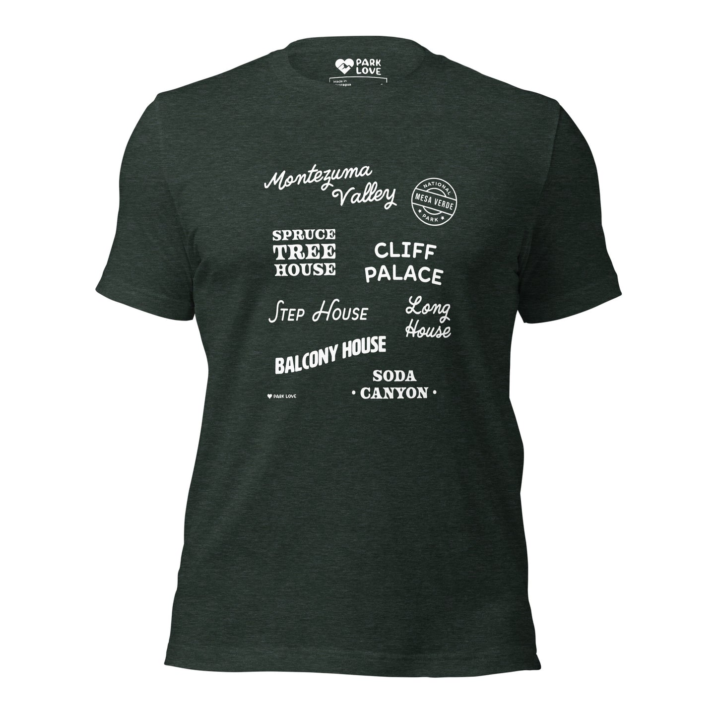 Mesa Verde National Park Destinations Tee Shirt Green