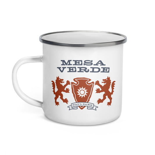 Mesa Verde National Park Heraldry Enamel Camp Mug Front