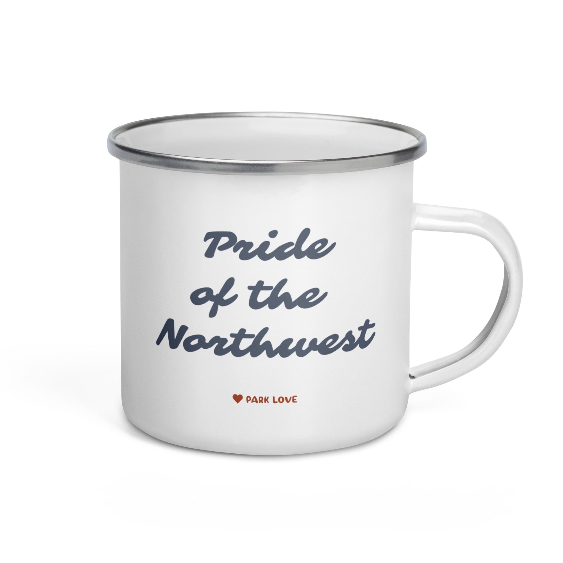 Mount Rainier National Park Heraldry Enamel Camp Mug Back
