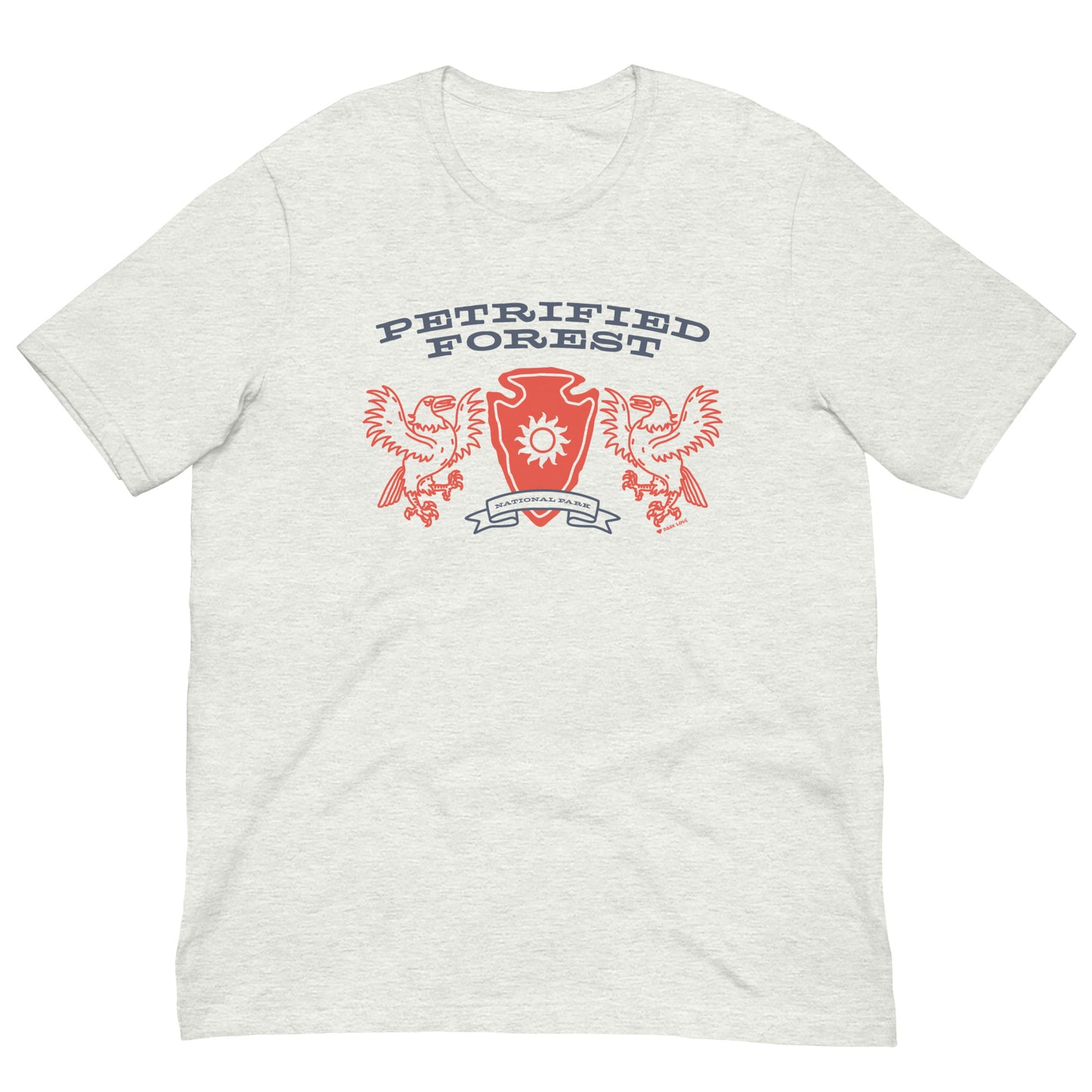 Petrified Forest National Park Heraldry Arrowhead Tee Shirt Gray