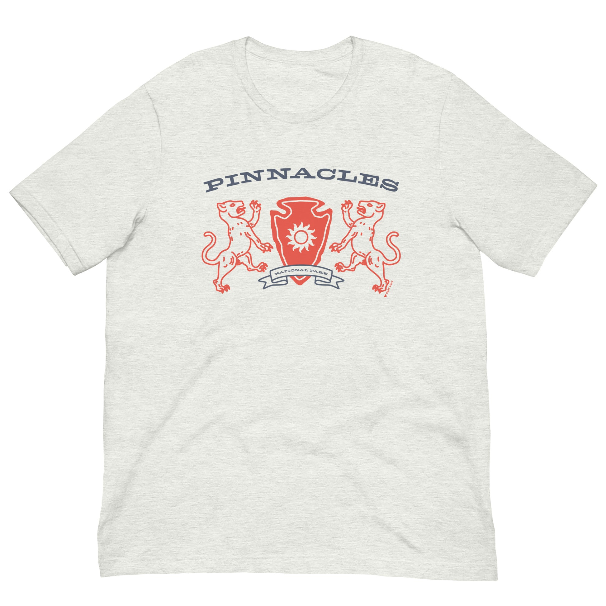 Pinnacles National Park Heraldry Arrowhead Tee Shirt Gray