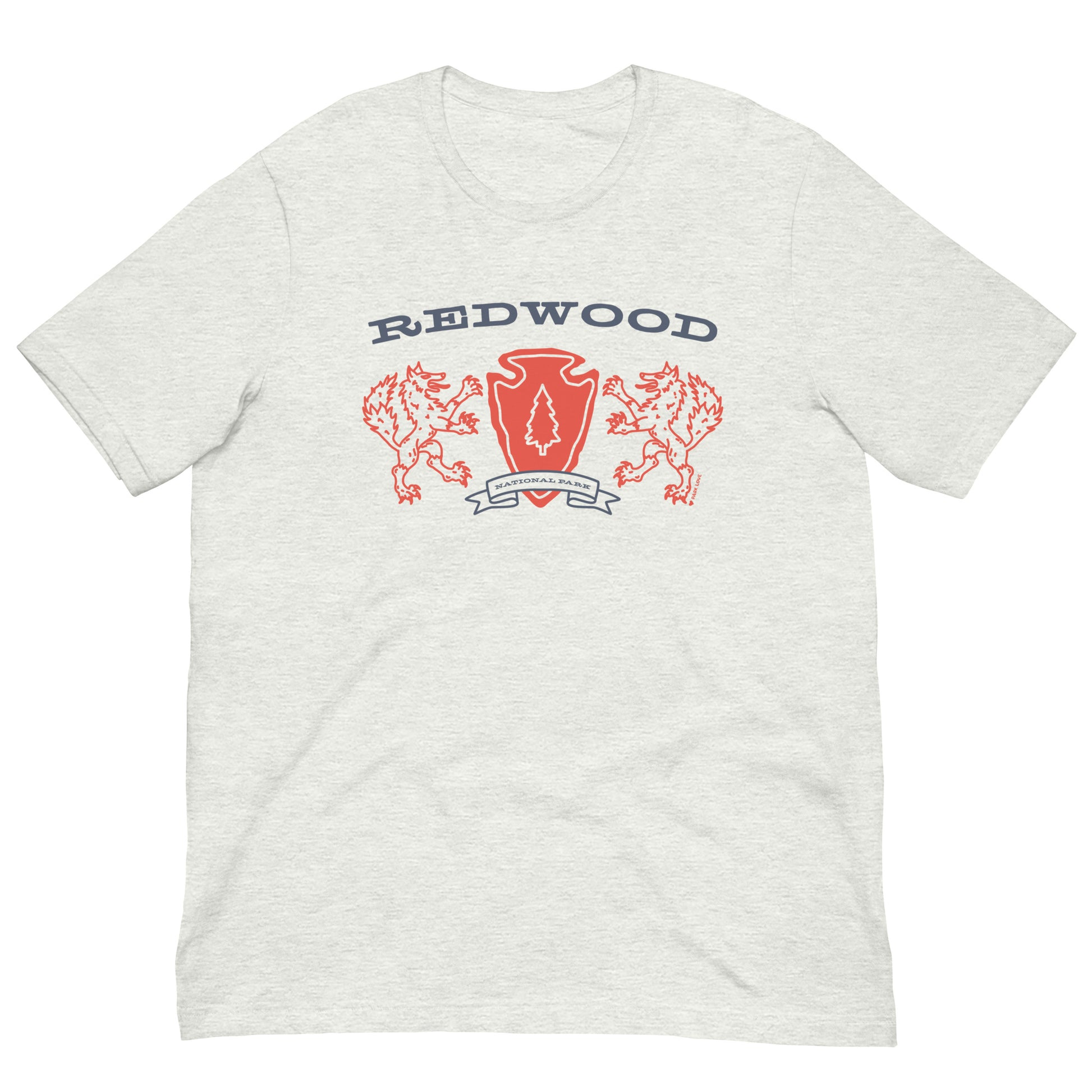 Redwood National Park Heraldry Arrowhead Tee Shirt Gray
