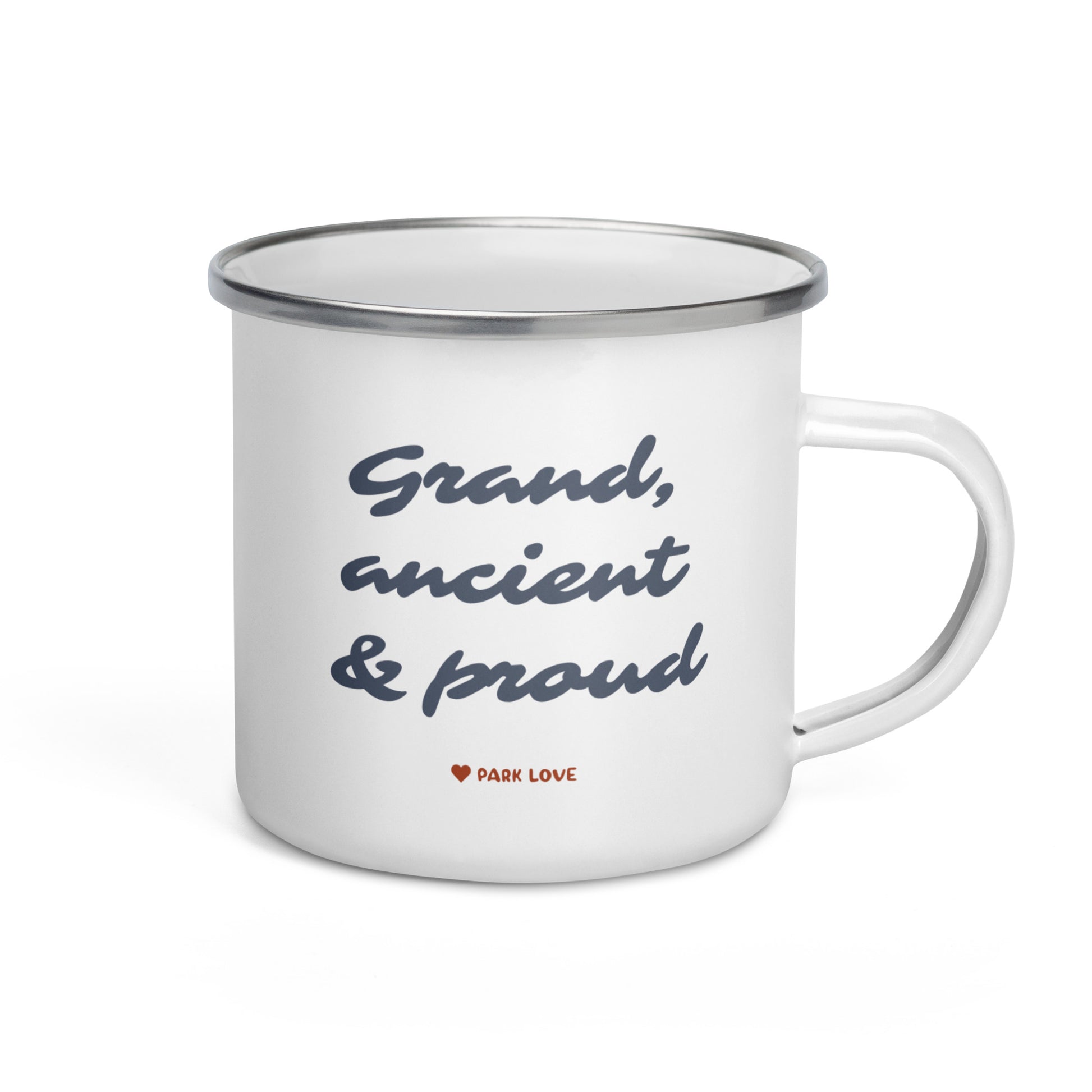 Redwood National Park Heraldry Enamel Camp Mug Back