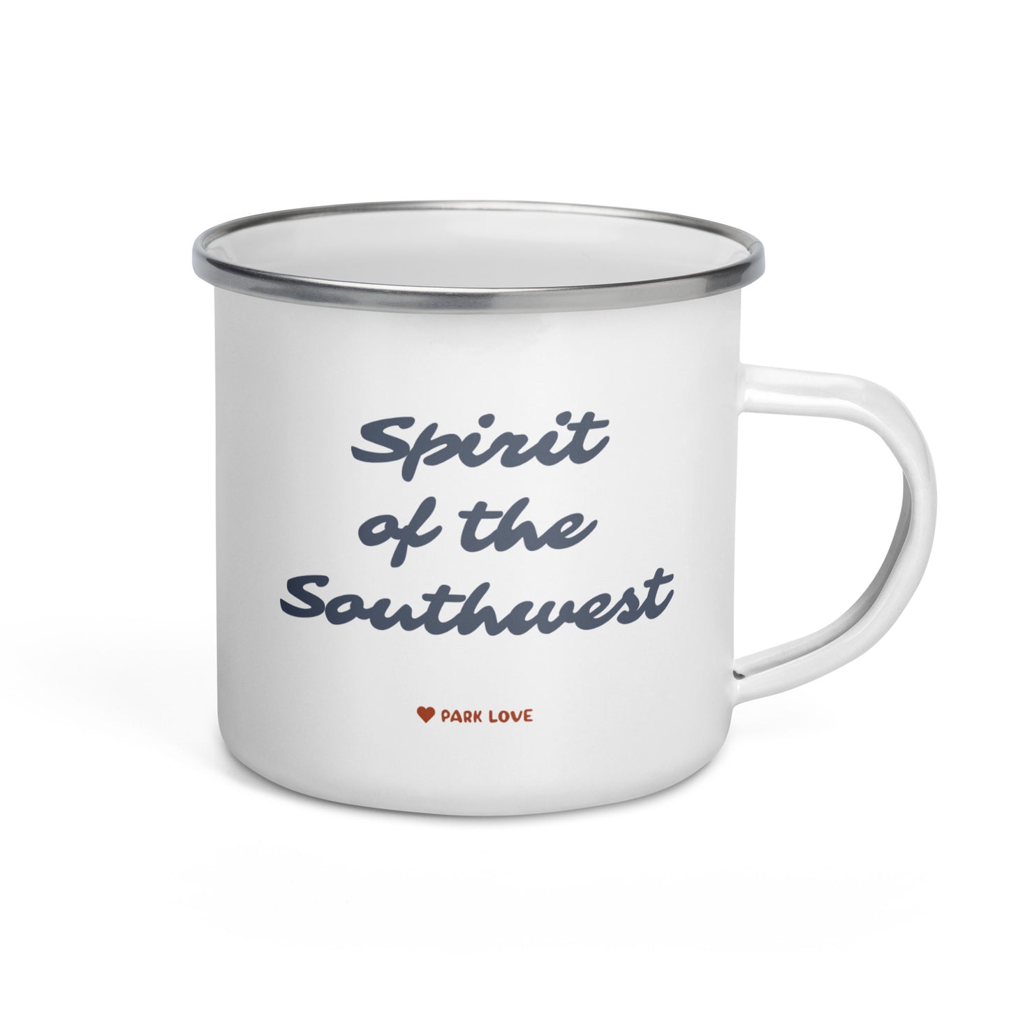 Saguaro National Park Heraldry Enamel Camp Mug Back