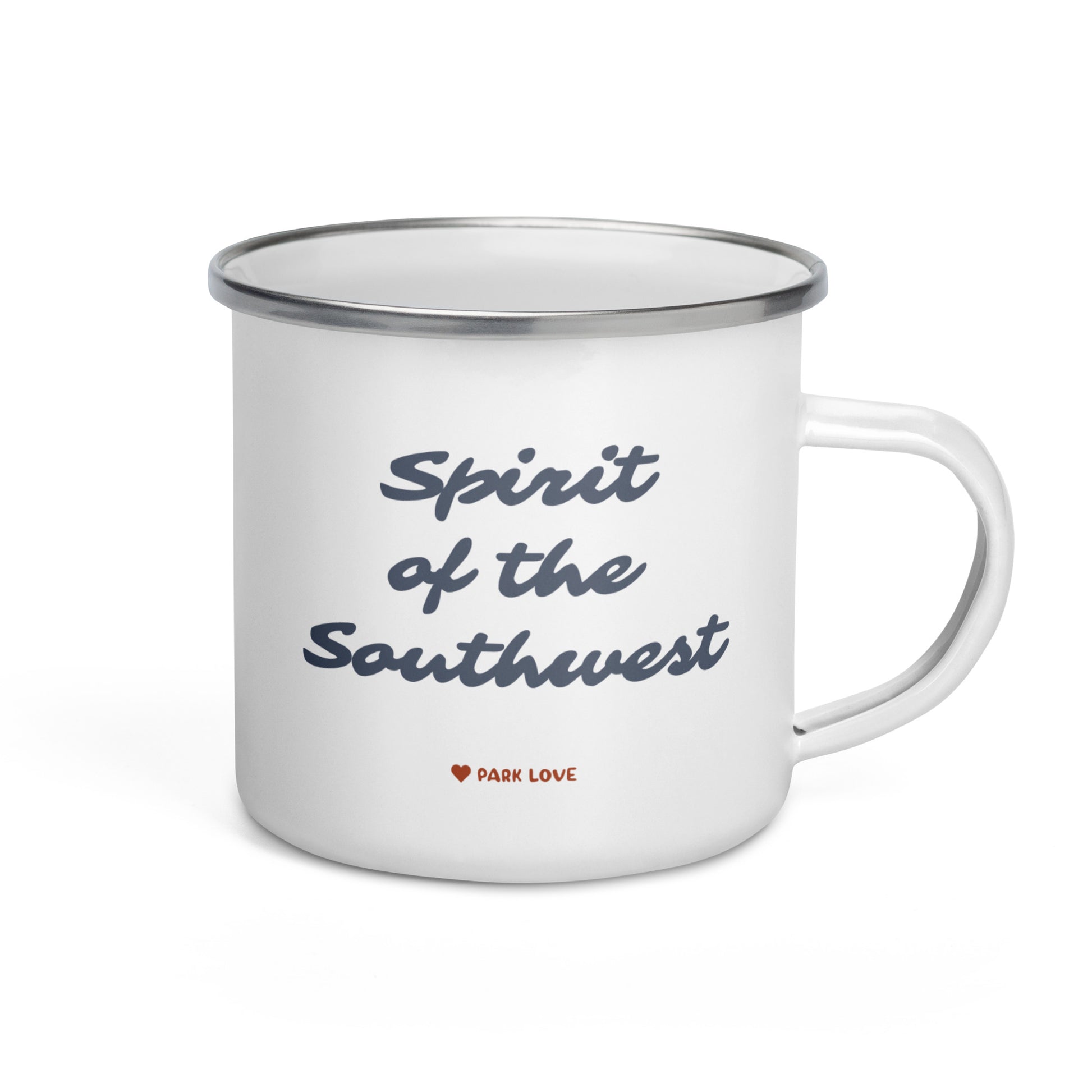 Saguaro National Park Heraldry Enamel Camp Mug Back