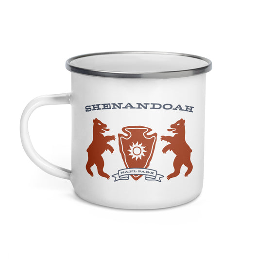 Shenandoah National Park Heraldry Enamel Camp Mug Front