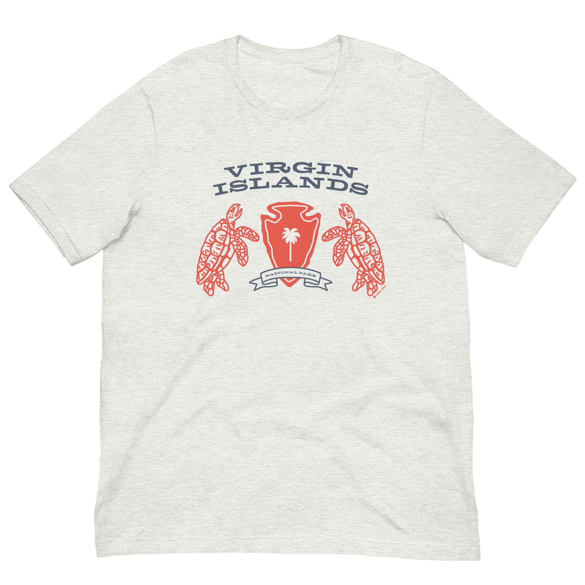 Virgin Islands National Park Heraldry Arrowhead Tee Shirt Gray