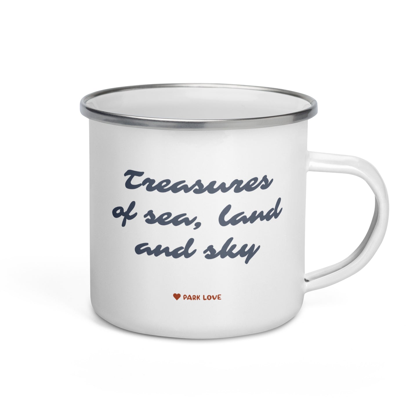 Voyageurs National Park Heraldry Enamel Camp Mug Back