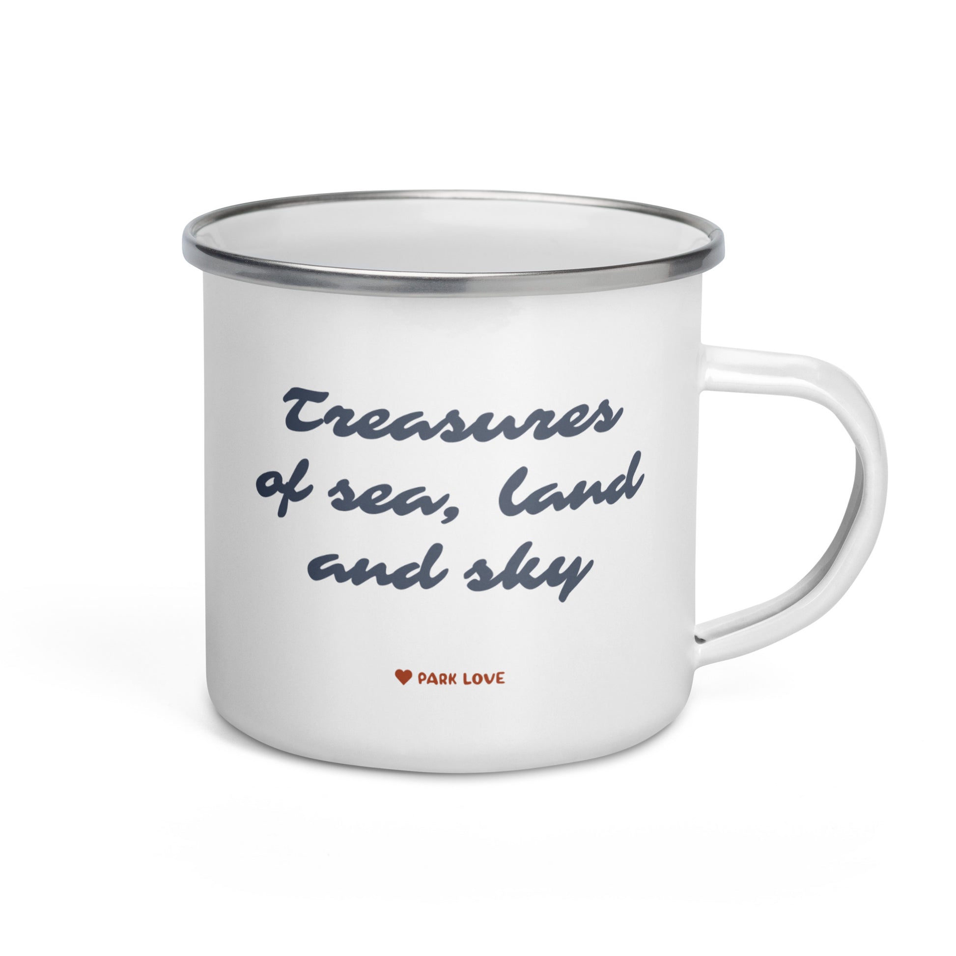Voyageurs National Park Heraldry Enamel Camp Mug Back