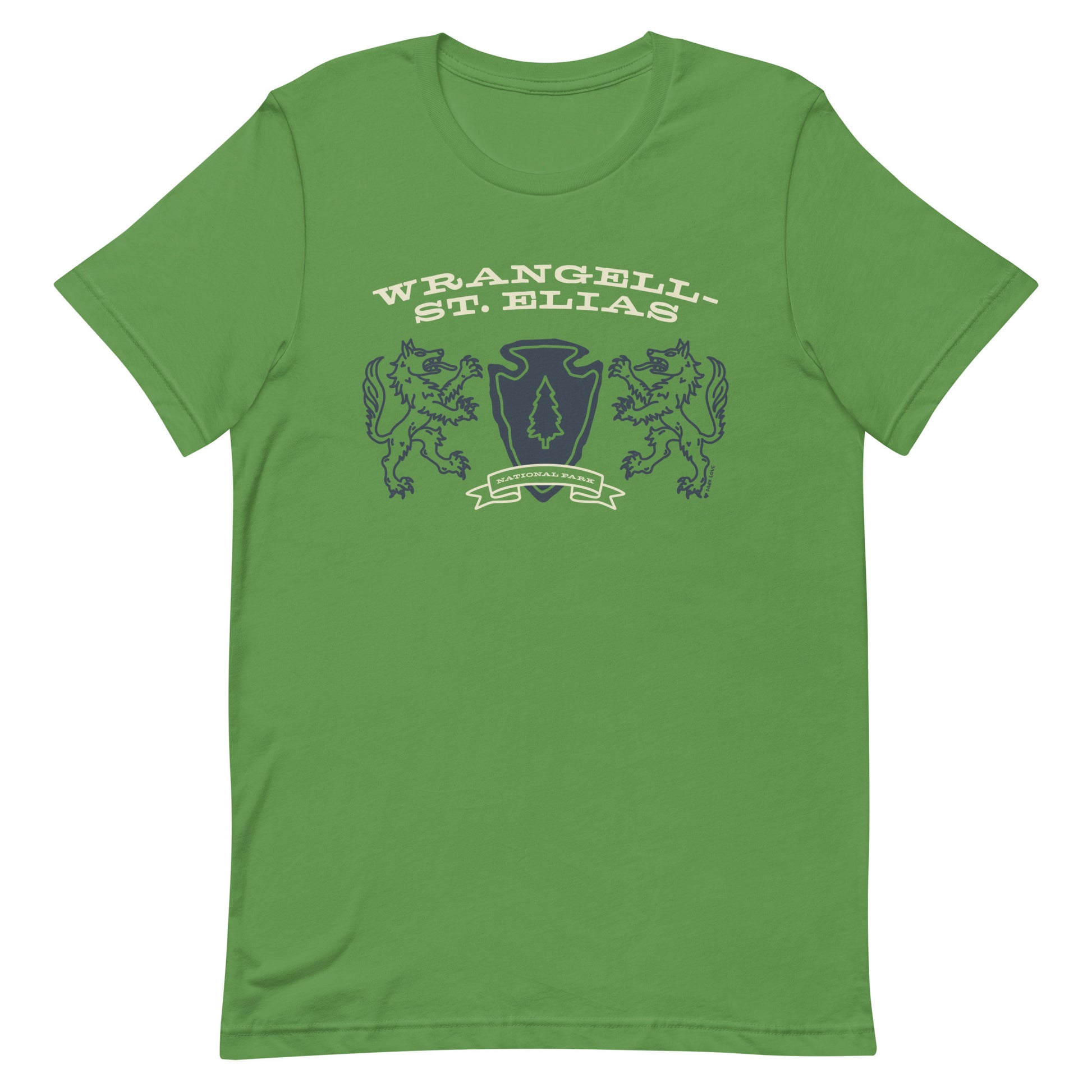Wrangell St Elias National Park Heraldry Arrowhead Tee Shirt Green